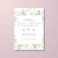 Elegant Pink Wedding Invitation