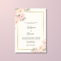 Romantic Pink Wedding Invitation