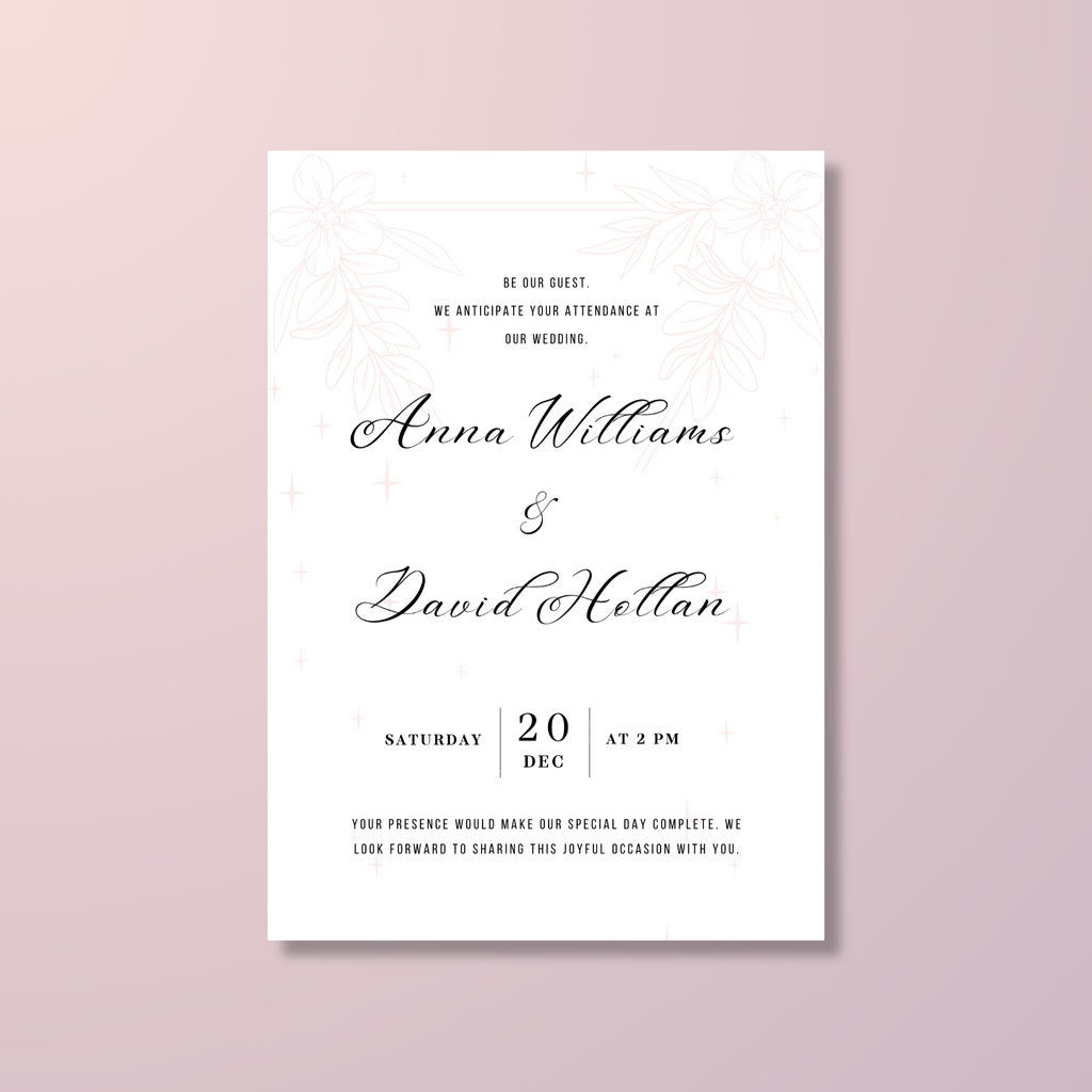 Minimalistic Wedding Invitation