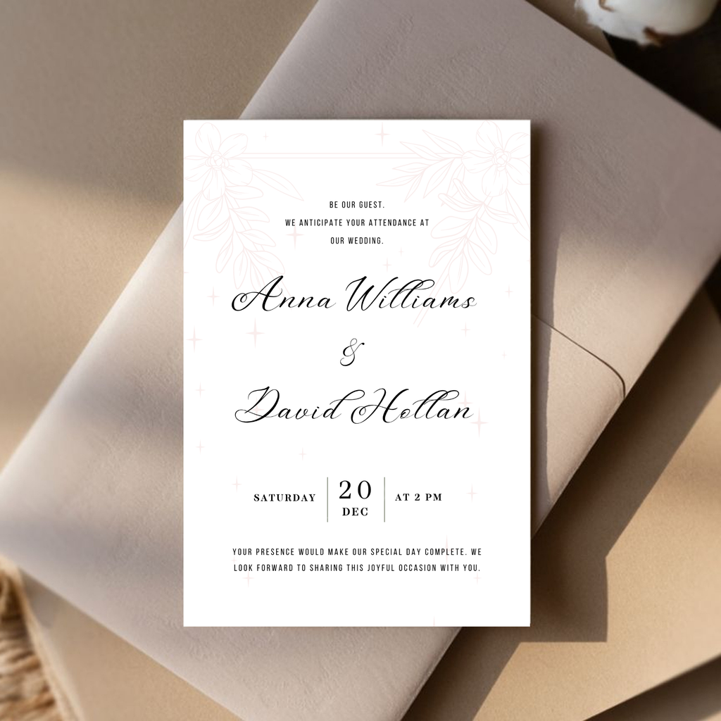 Minimalistic Wedding Invitation