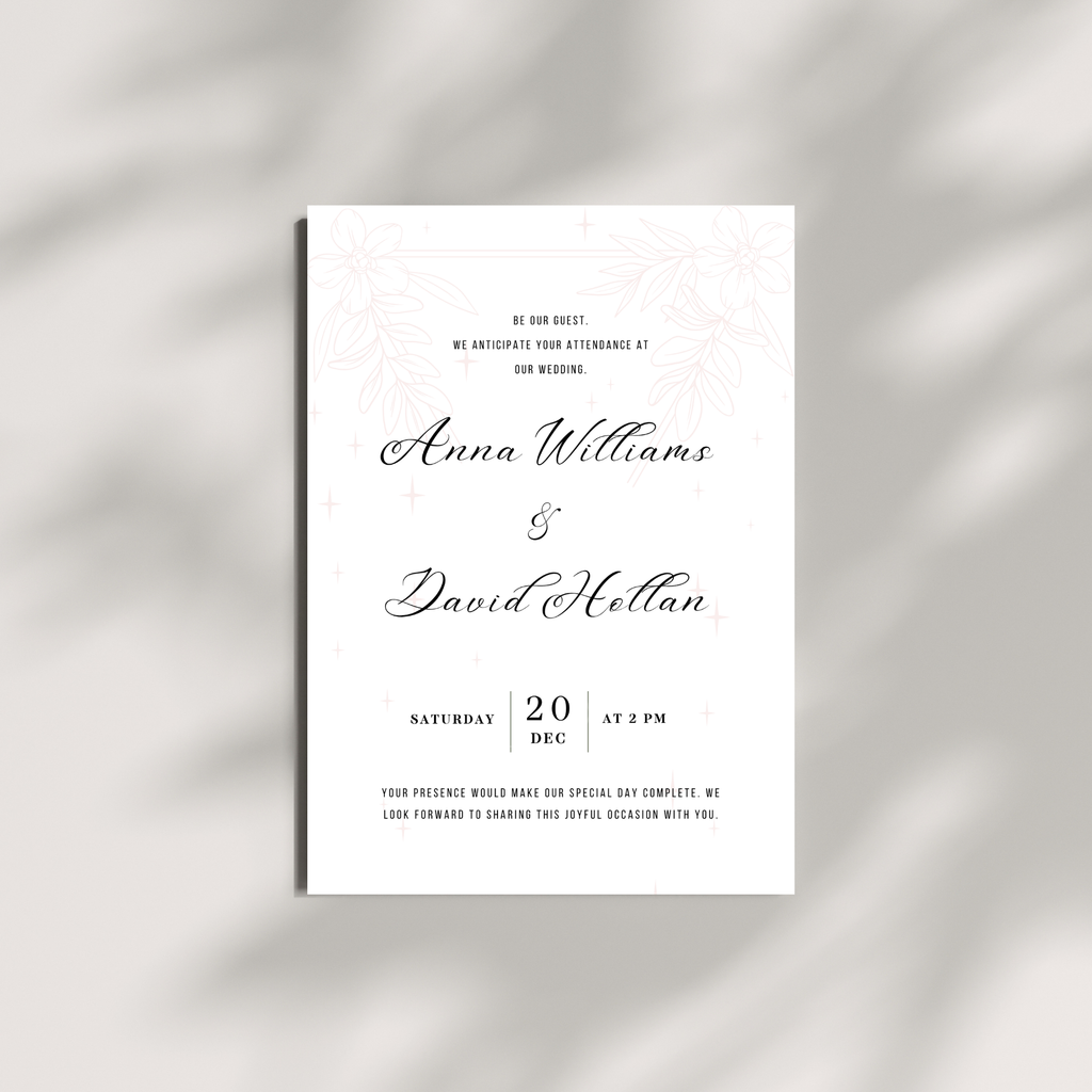 Minimalistic Wedding Invitation