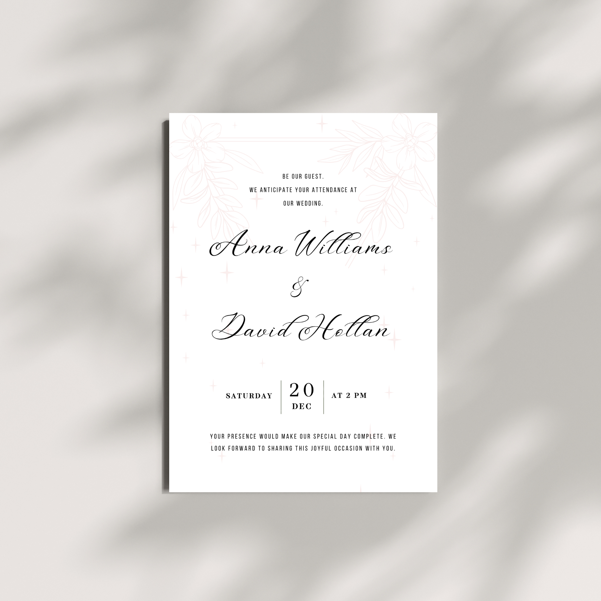 Minimalistic Wedding Invitation