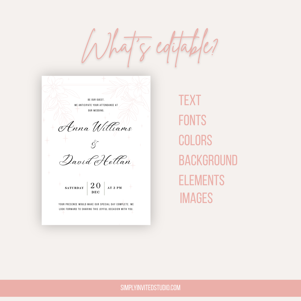 Minimalistic Wedding Invitation
