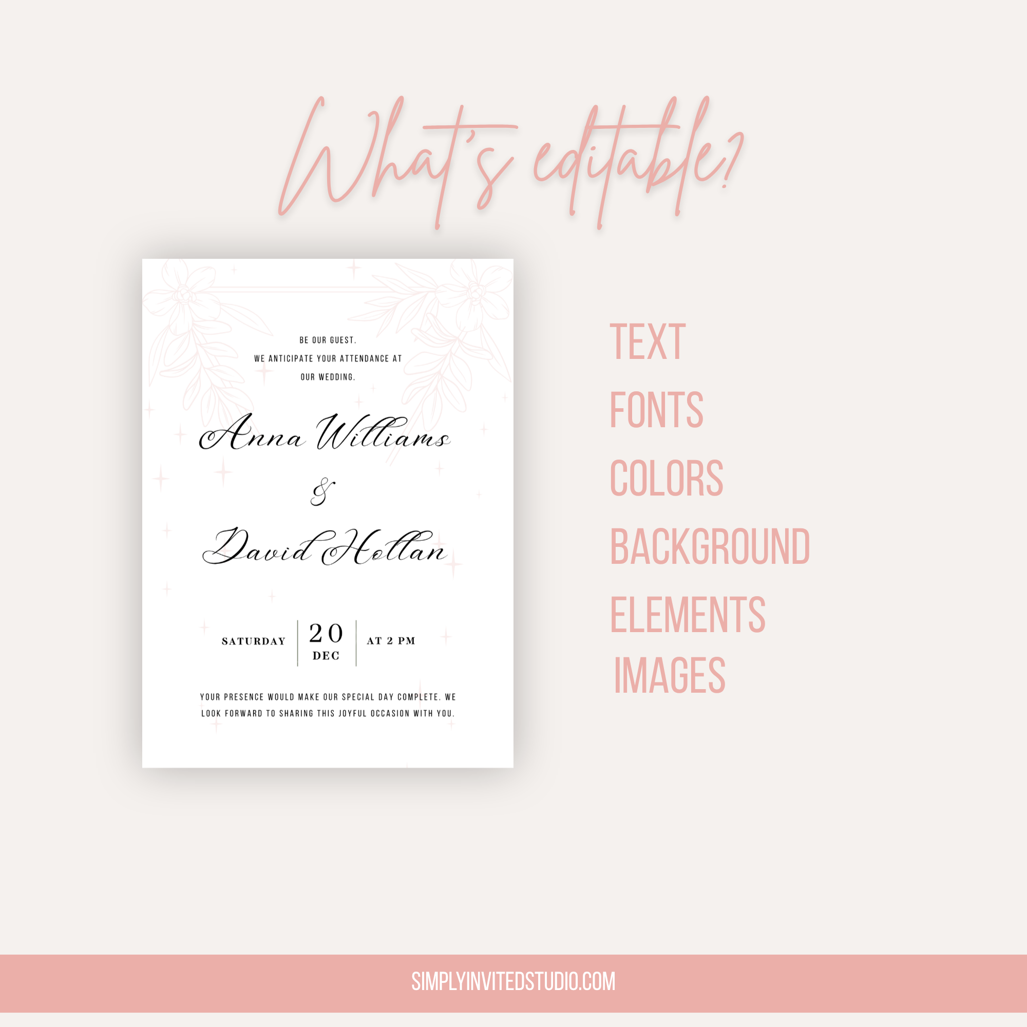 Minimalistic Wedding Invitation