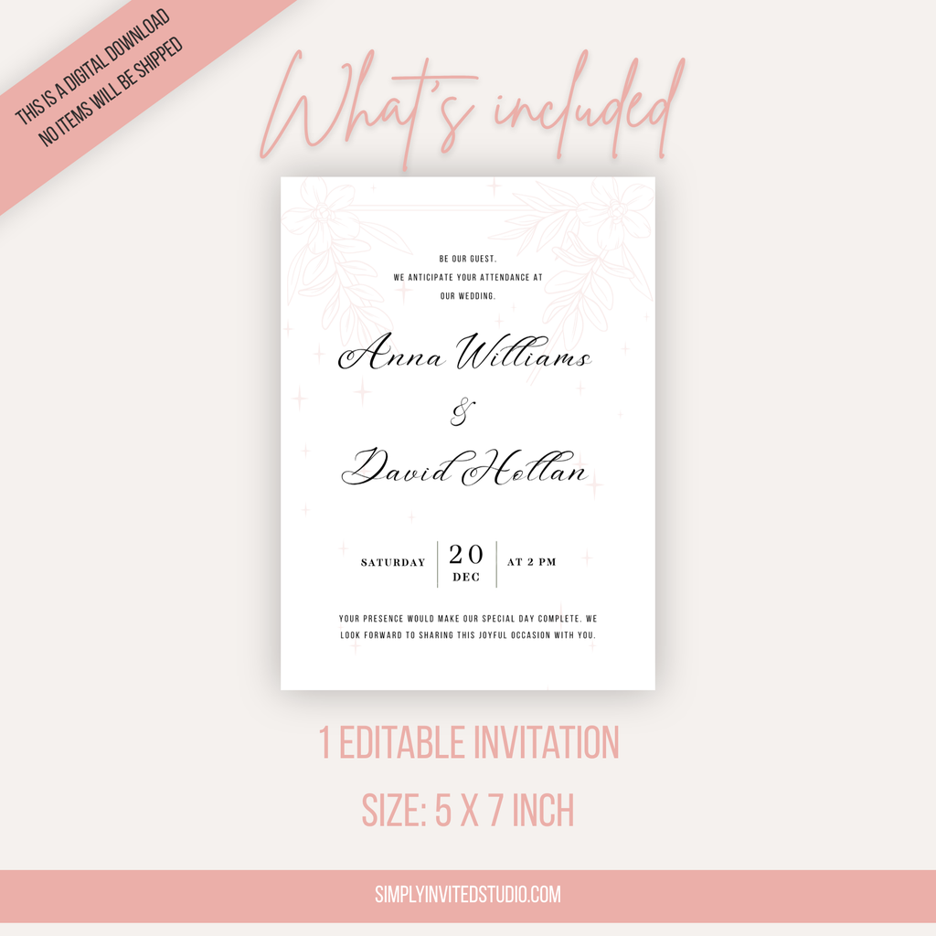 Minimalistic Wedding Invitation