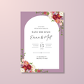 Floral Save The Date Invite