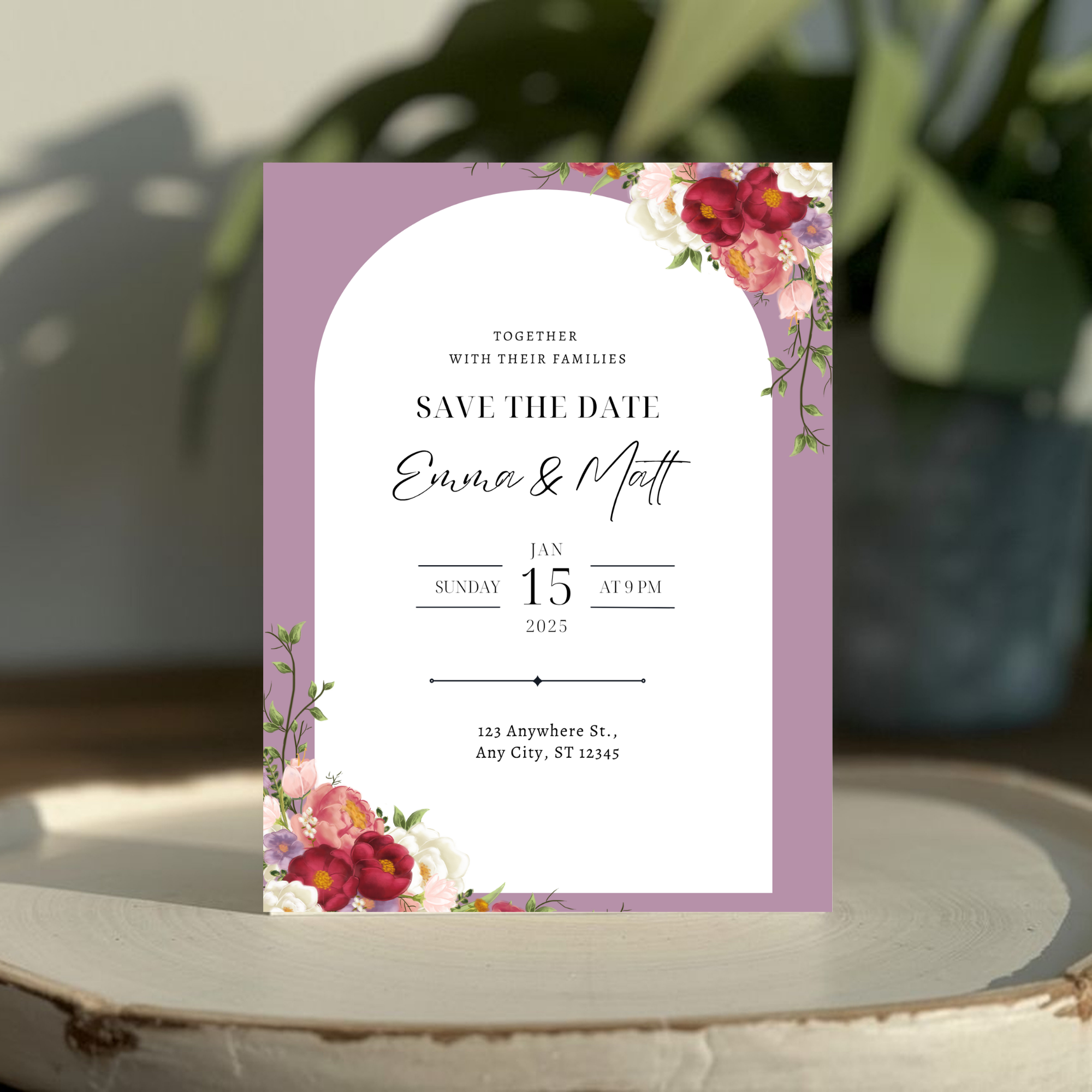 Floral Save The Date Invite