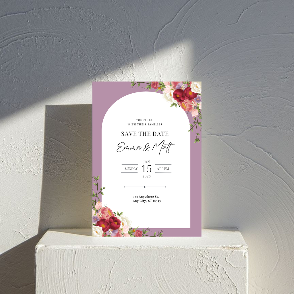 Floral Save The Date Invite