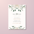 Floral Save The Date Invite
