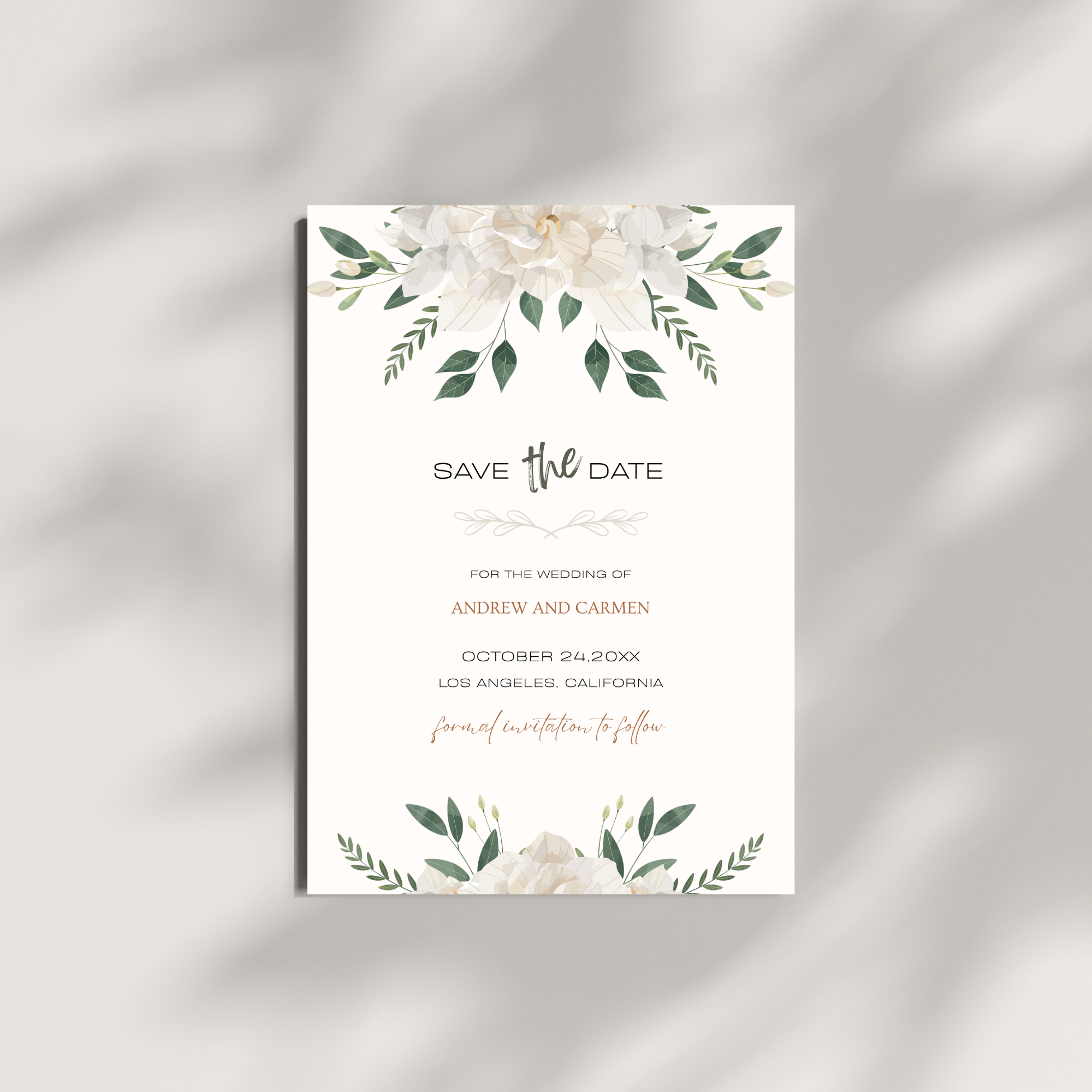 Floral Save The Date Invite