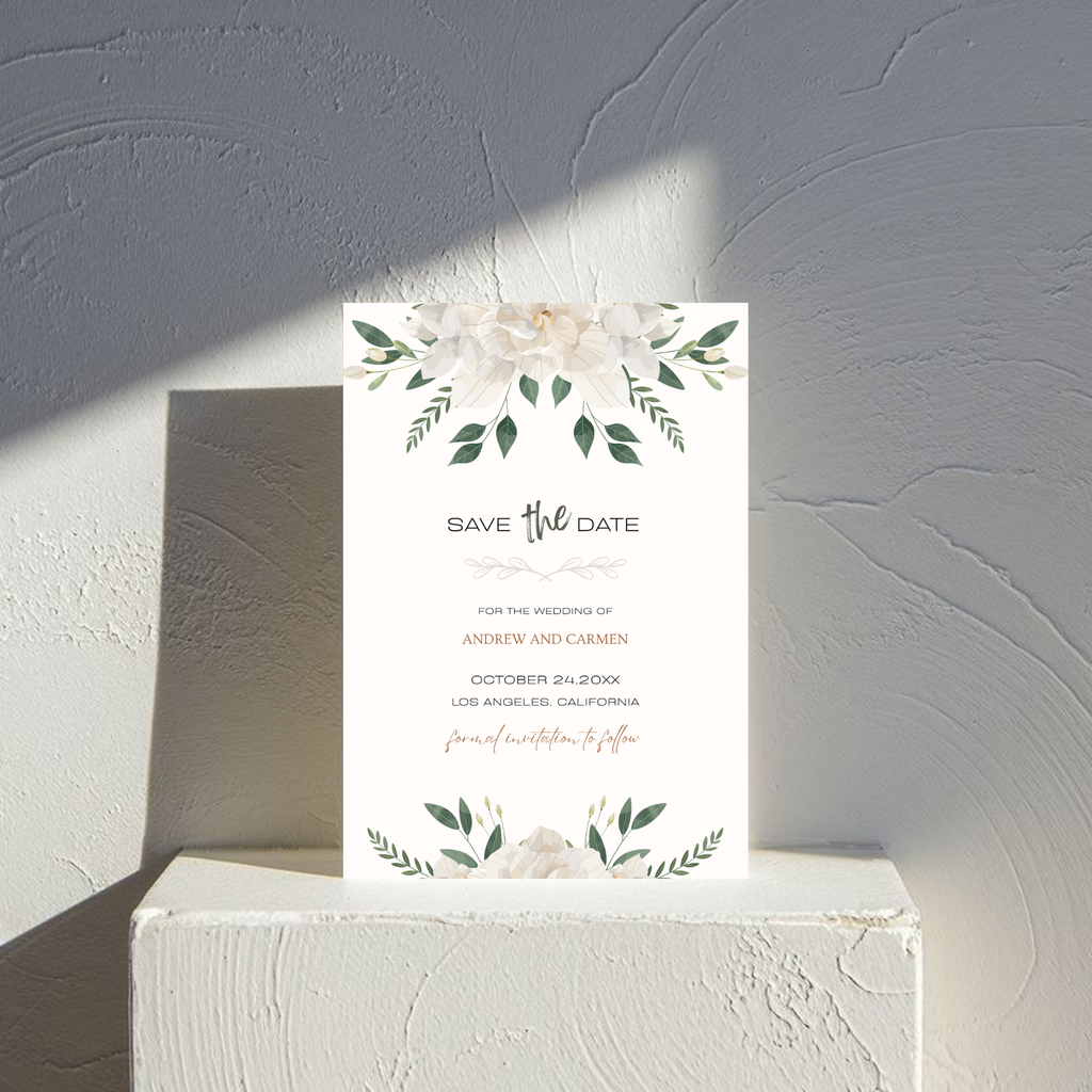 Floral Save The Date Invite