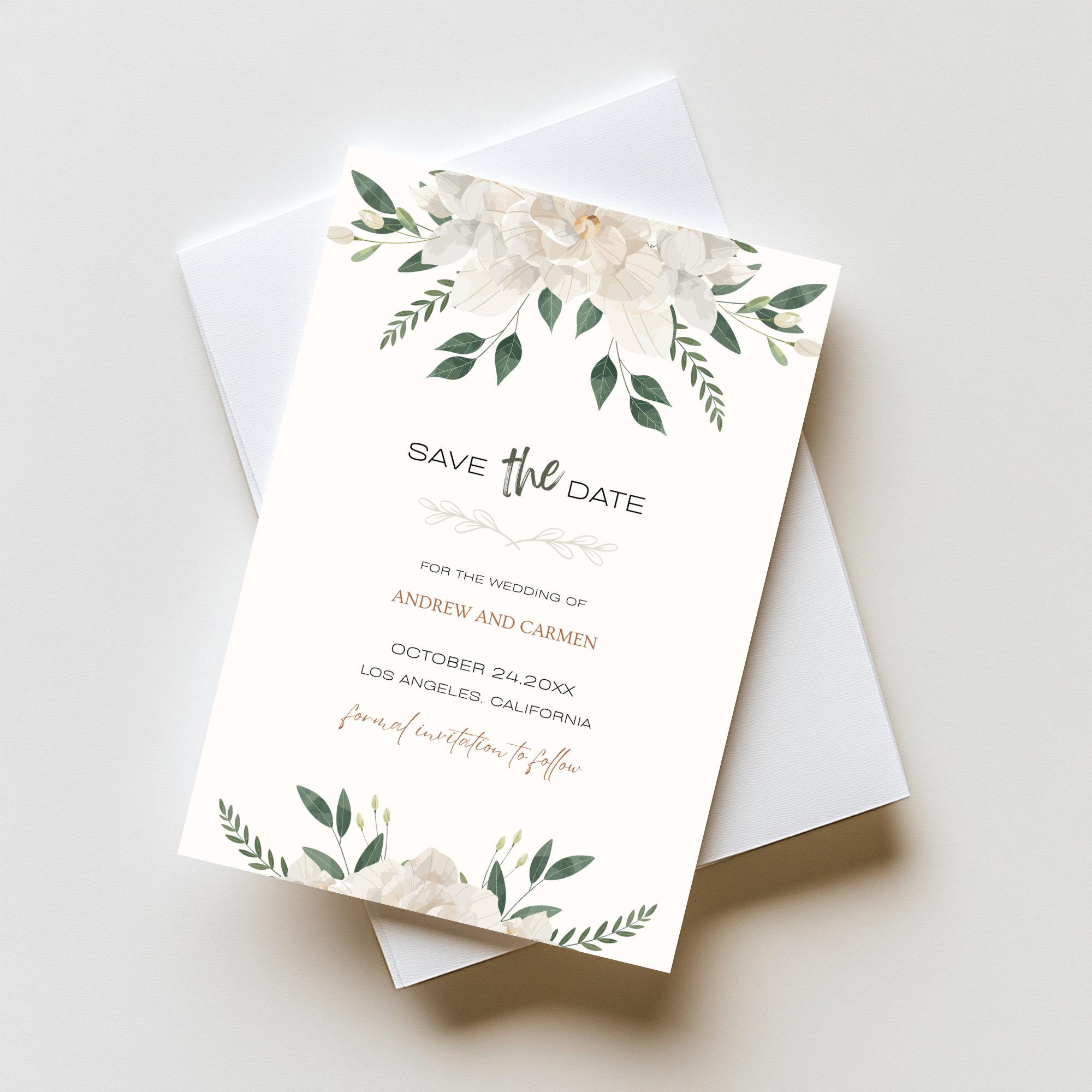 Floral Save The Date Invite