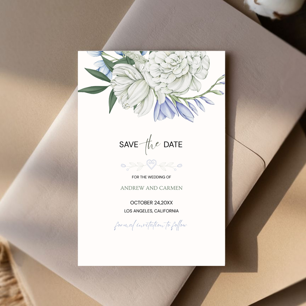 Floral Save The Date Invite