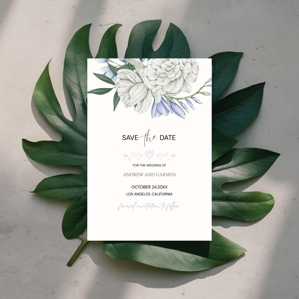 Floral Save The Date Invite