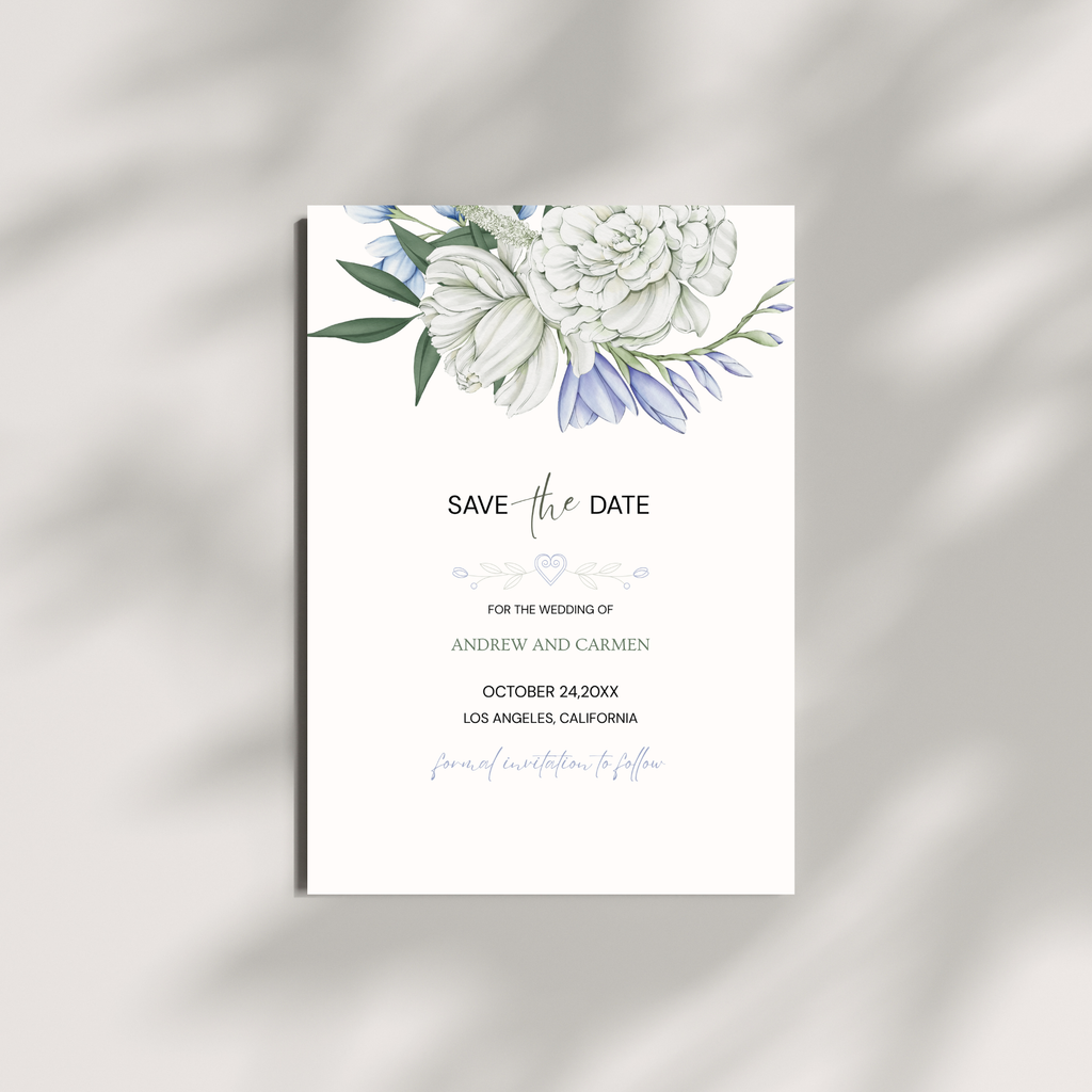 Floral Save The Date Invite