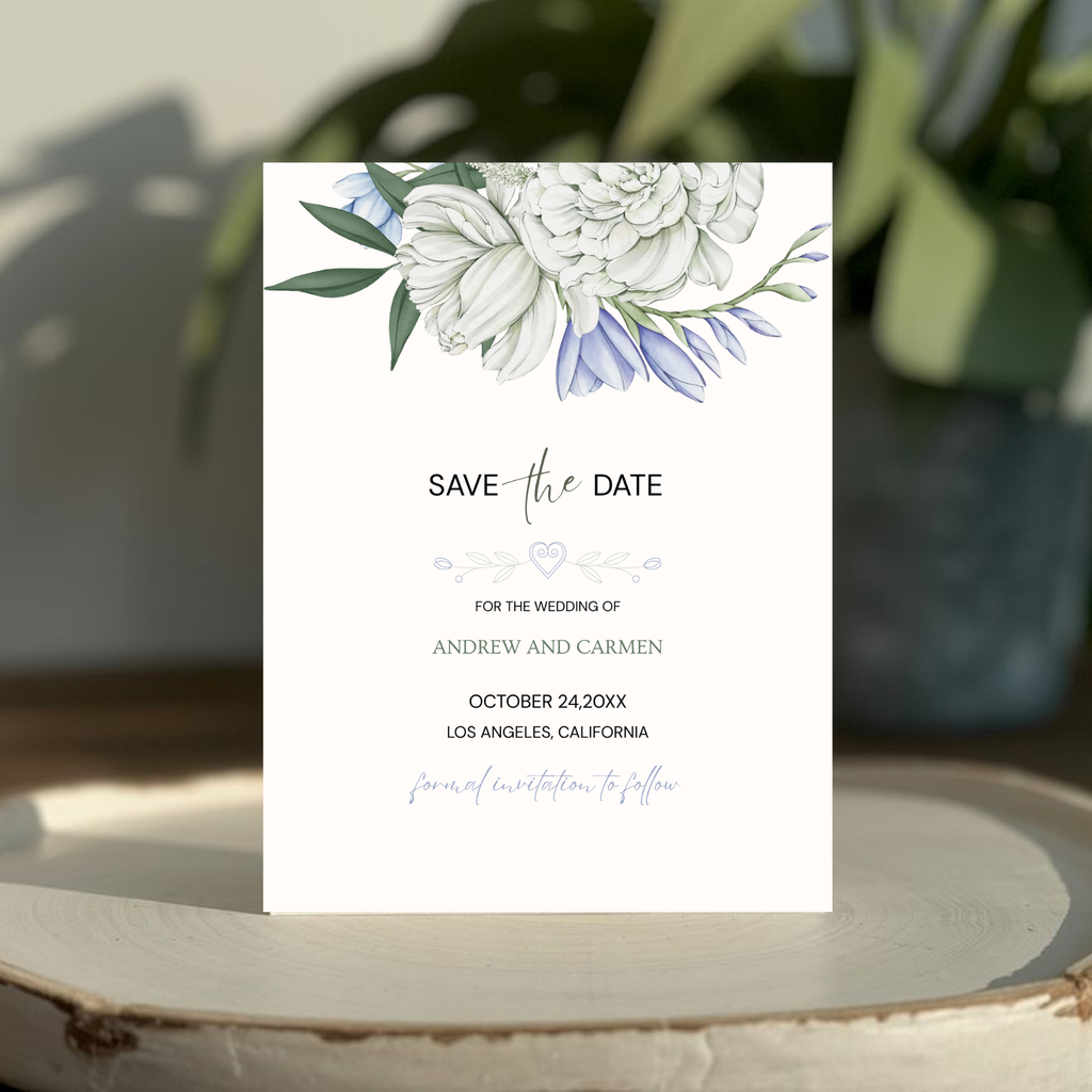 Floral Save The Date Invite