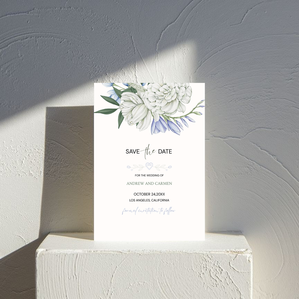 Floral Save The Date Invite