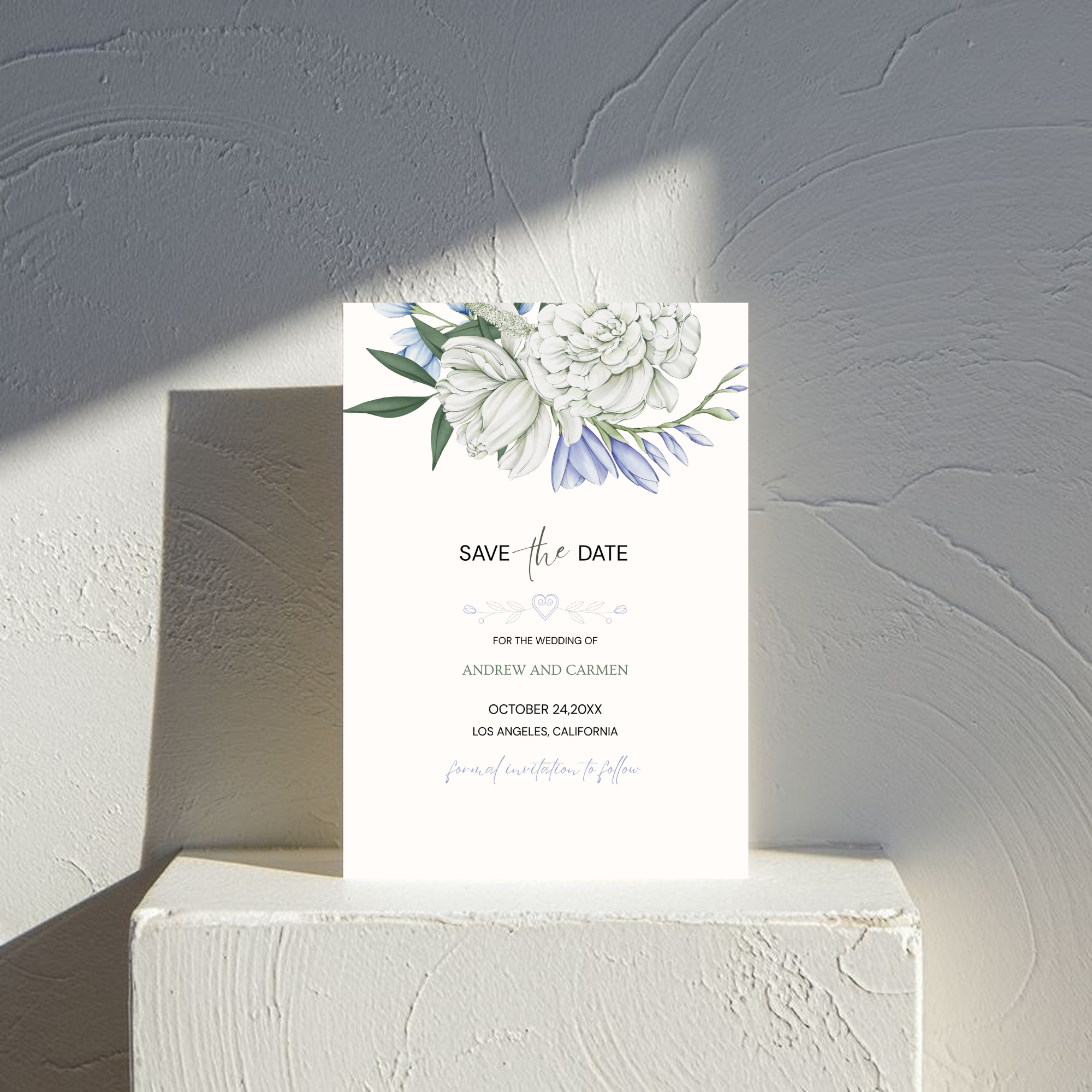 Floral Save The Date Invite