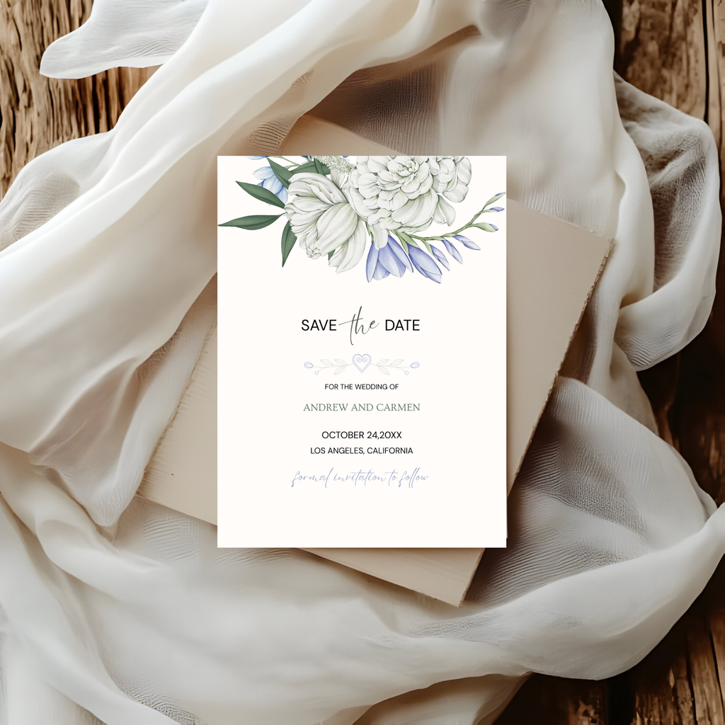 Floral Save The Date Invite