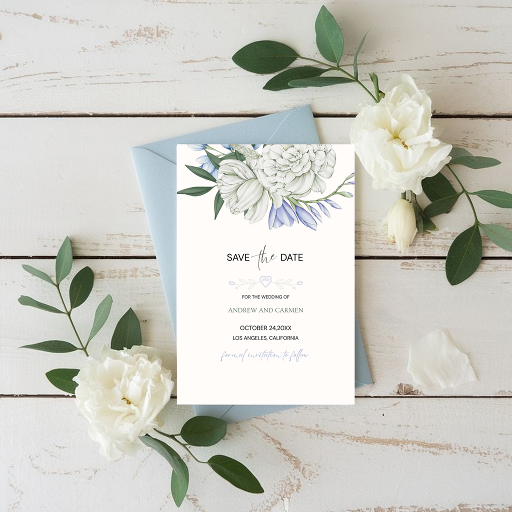 Floral Save The Date Invite