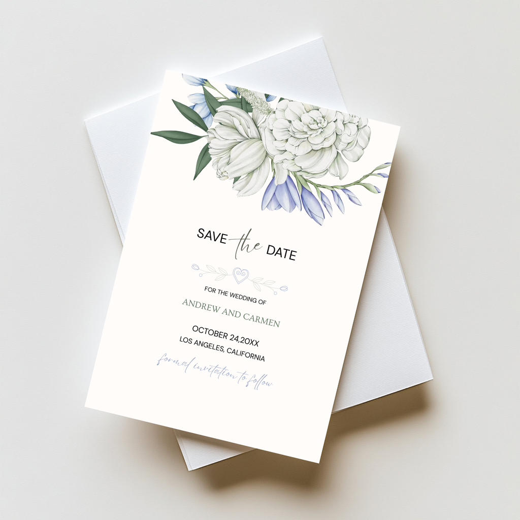 Floral Save The Date Invite