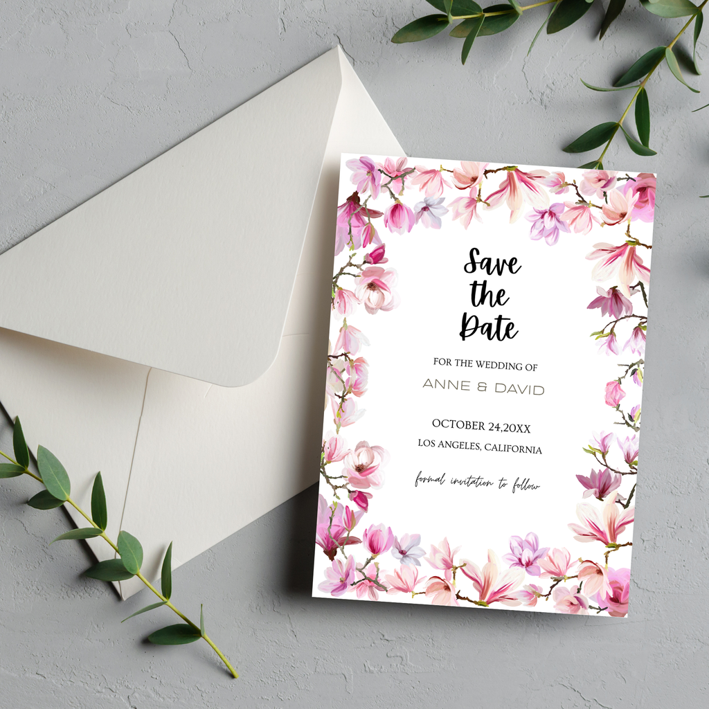 Magnolia Save The Date Invite