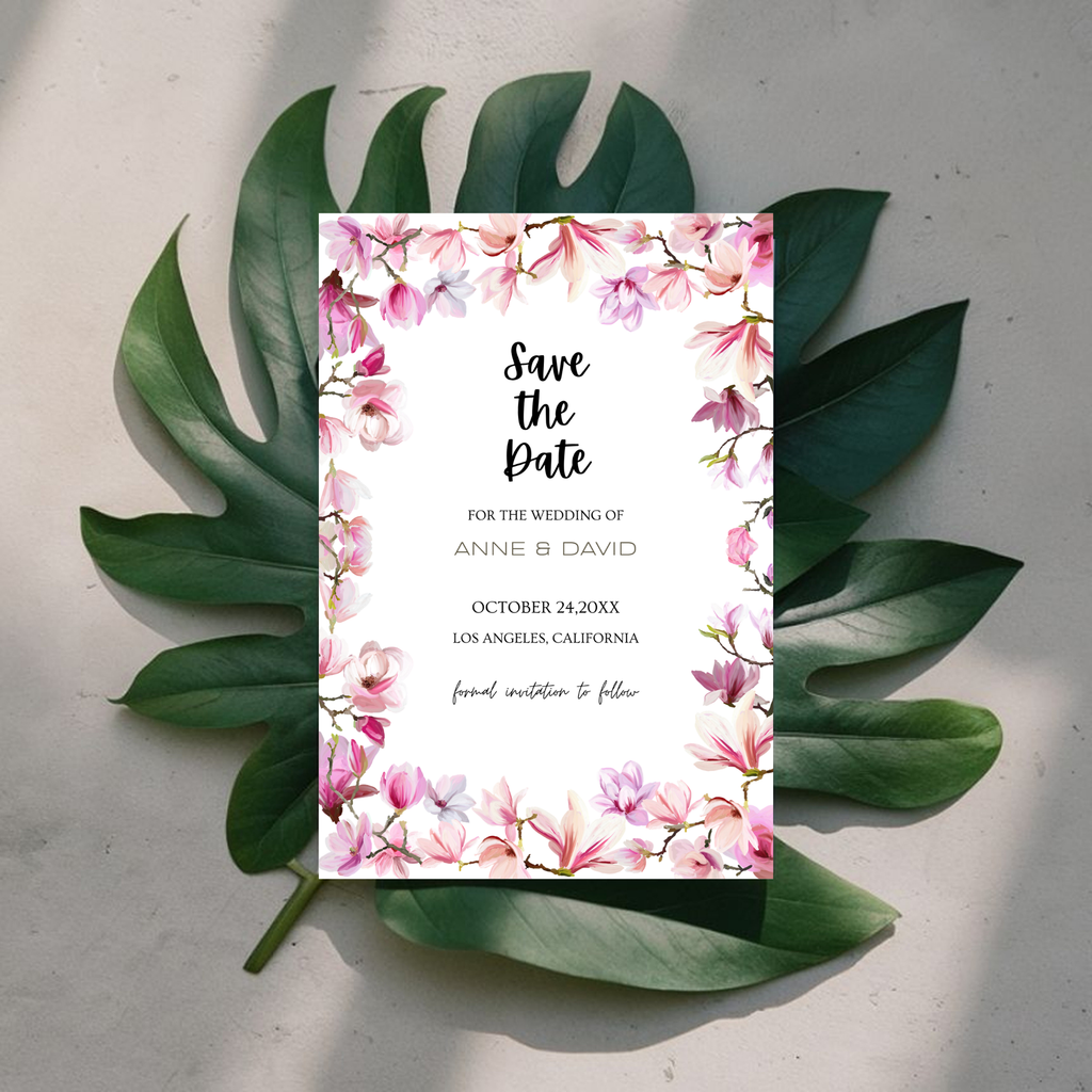 Magnolia Save The Date Invite