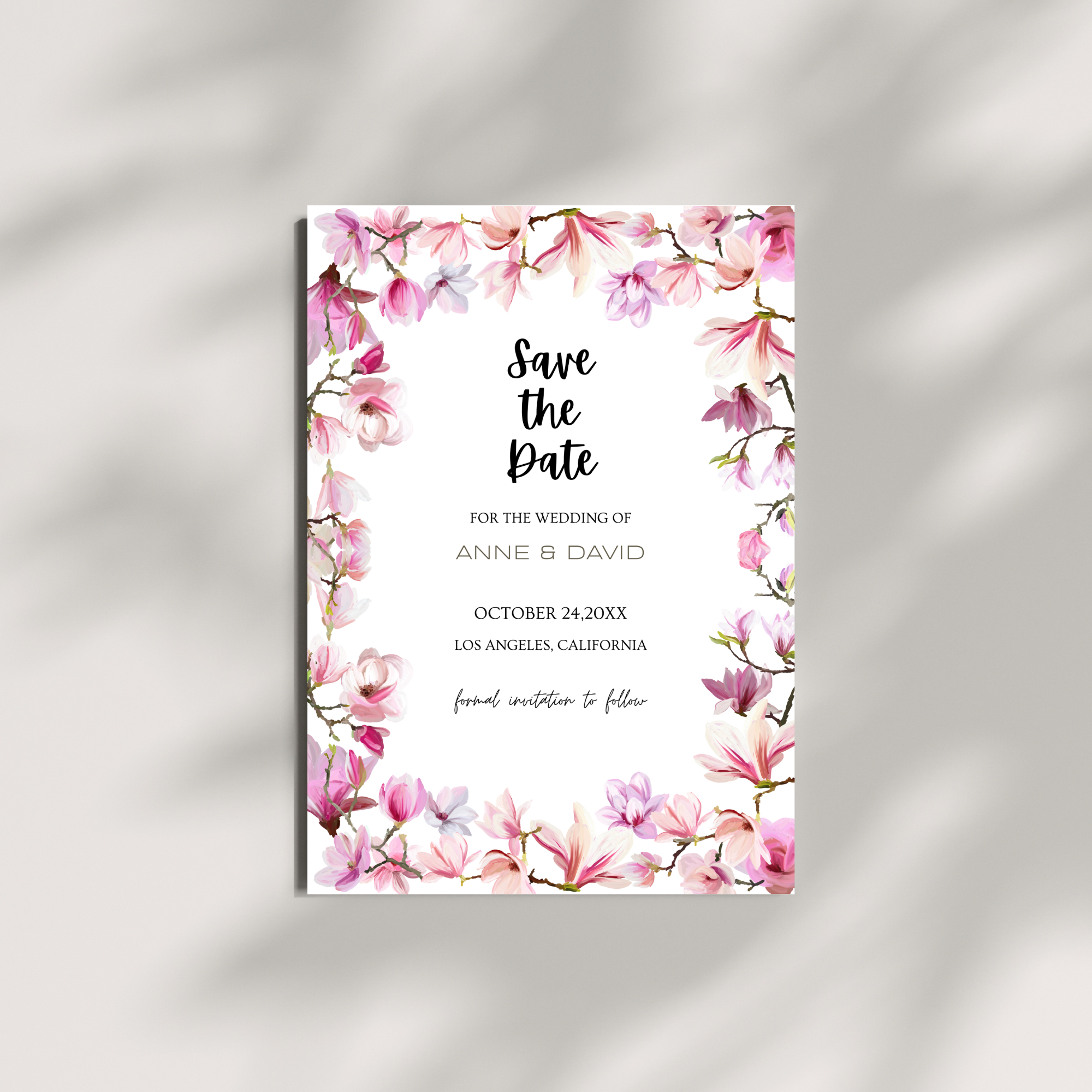 Magnolia Save The Date Invite