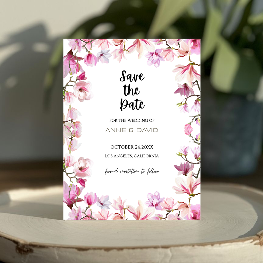 Magnolia Save The Date Invite