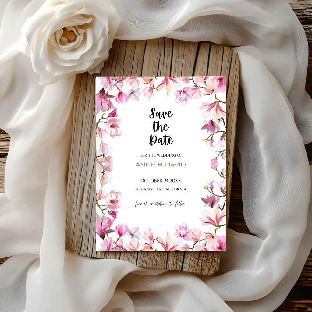 Magnolia Save The Date Invite