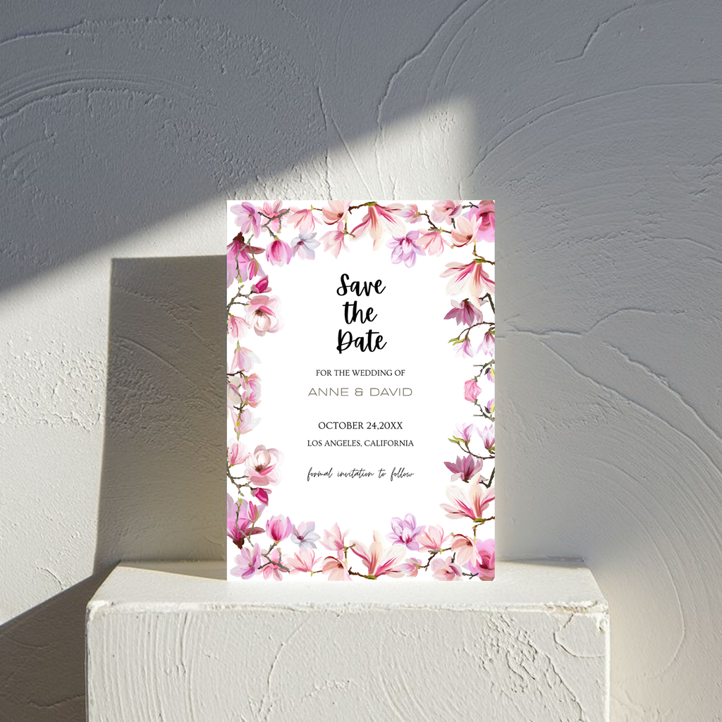 Magnolia Save The Date Invite