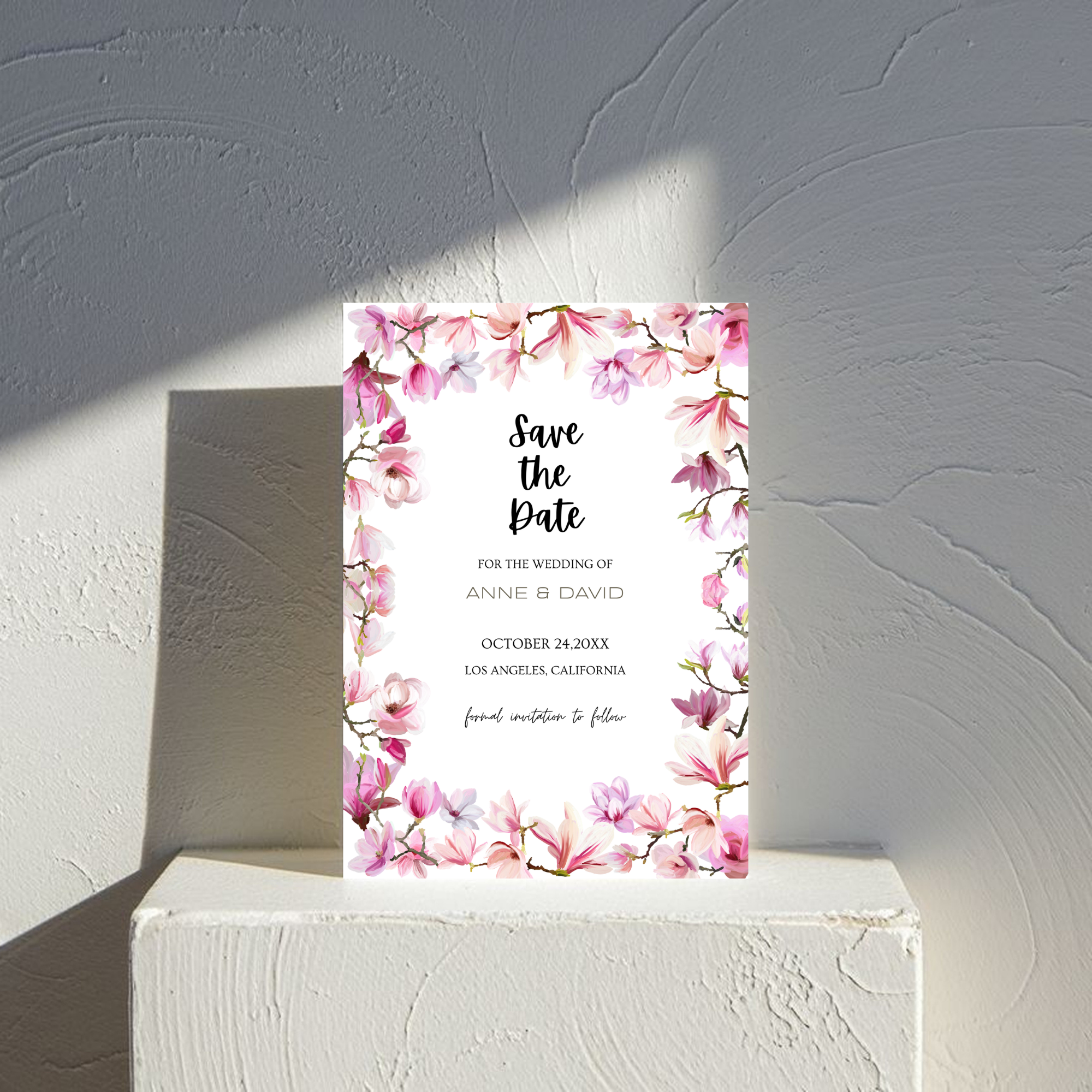 Magnolia Save The Date Invite