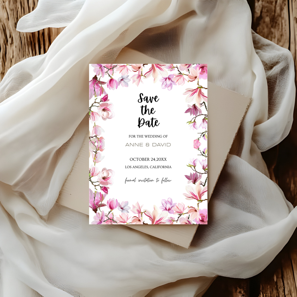 Magnolia Save The Date Invite