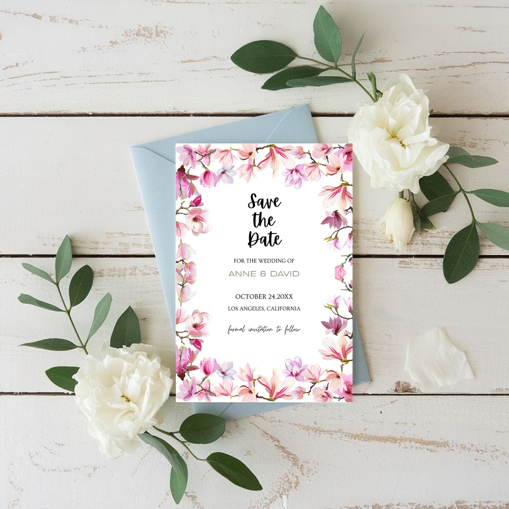Magnolia Save The Date Invite