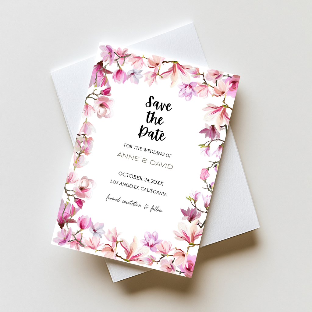 Magnolia Save The Date Invite