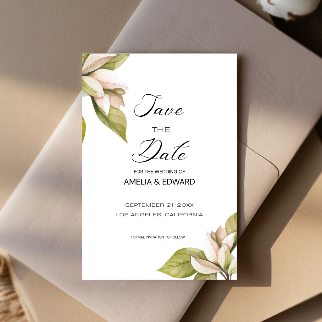Botanical Save The Date Invite