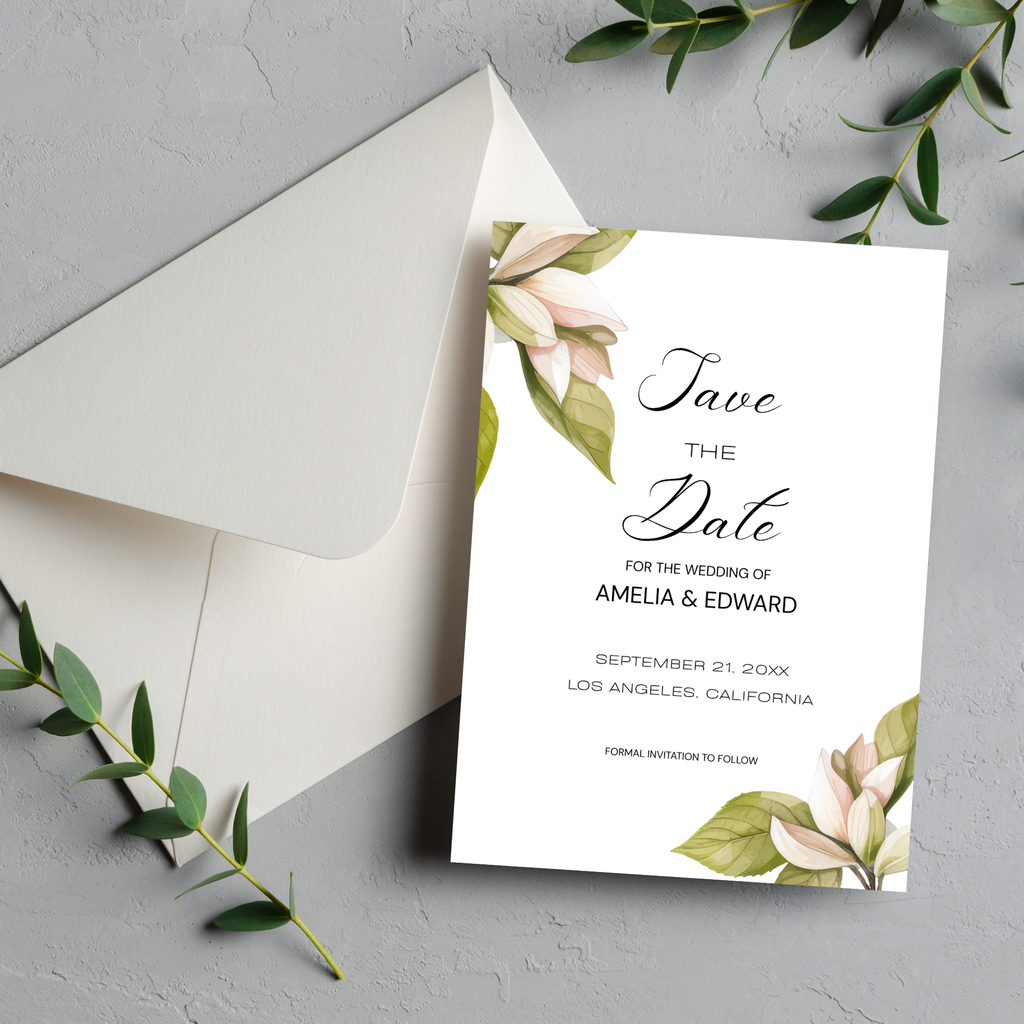 Botanical Save The Date Invite