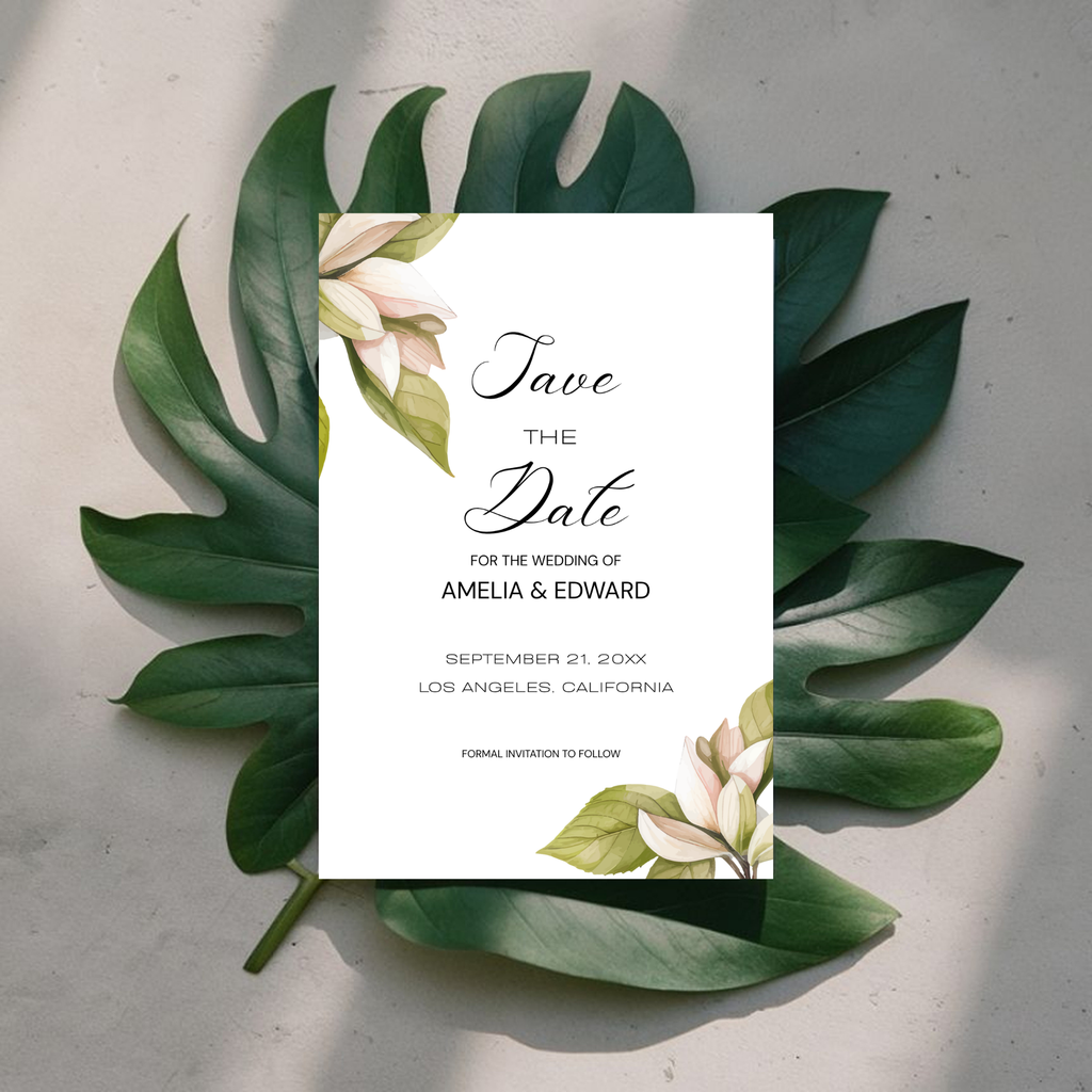 Botanical Save The Date Invite
