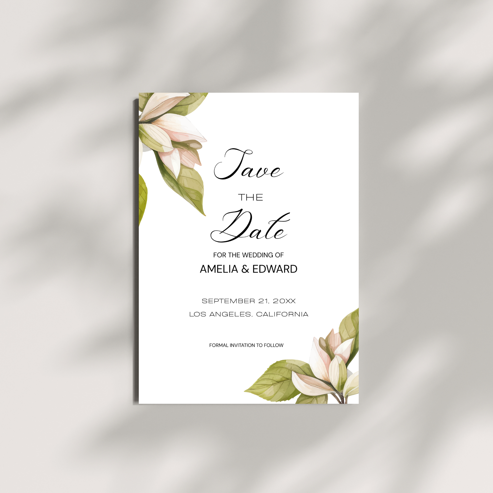 Botanical Save The Date Invite