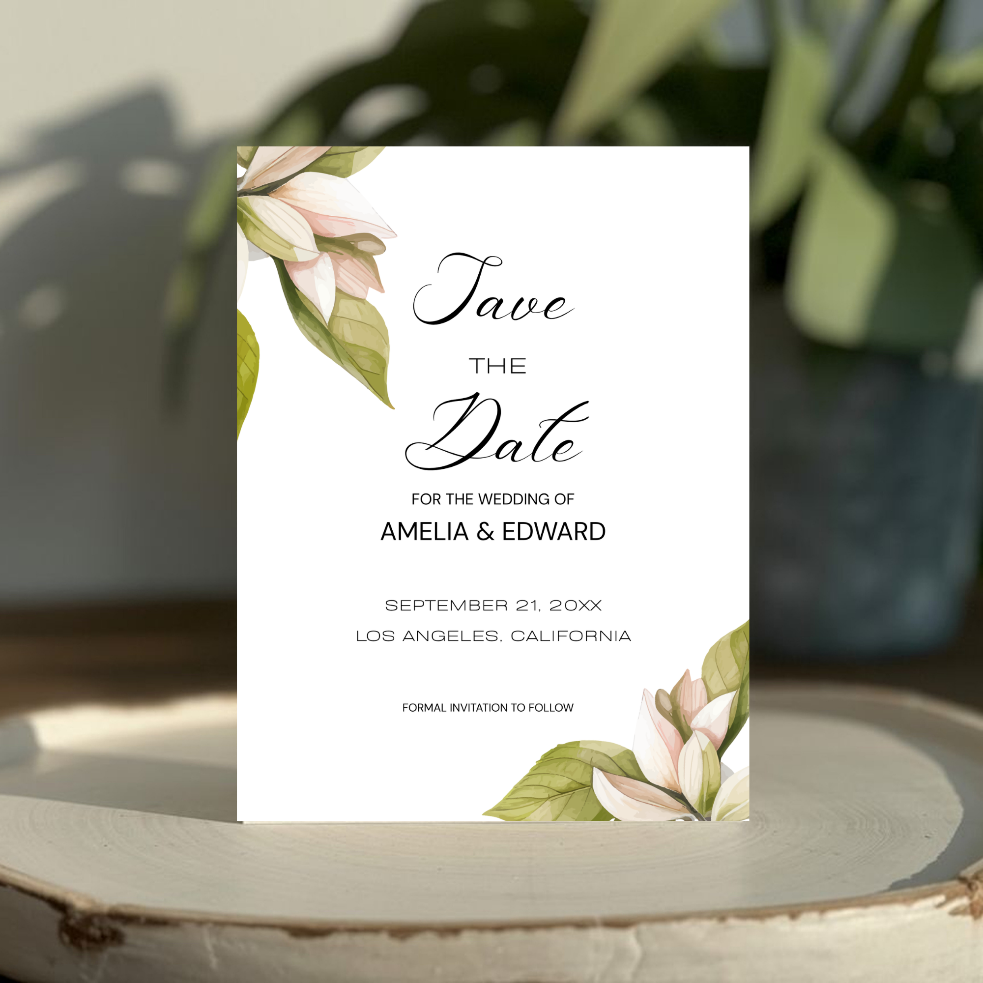 Botanical Save The Date Invite