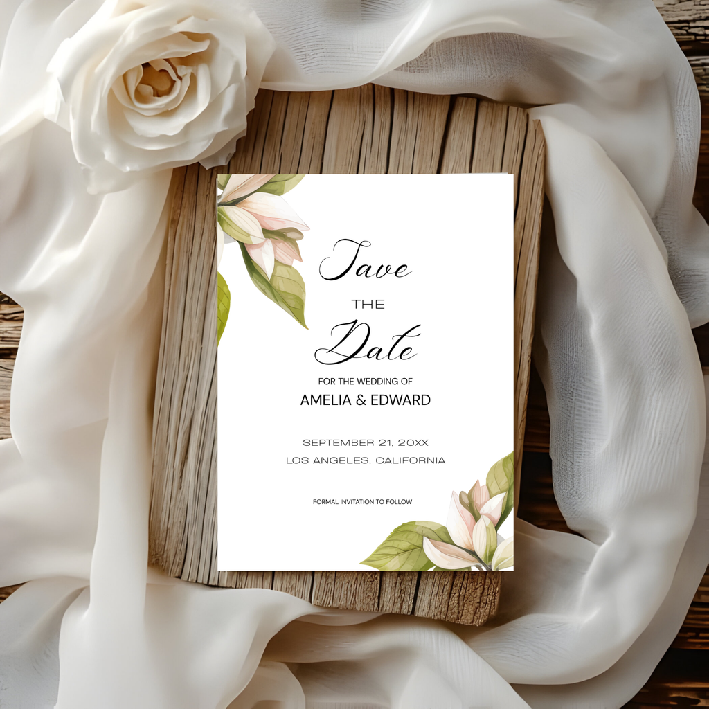 Botanical Save The Date Invite