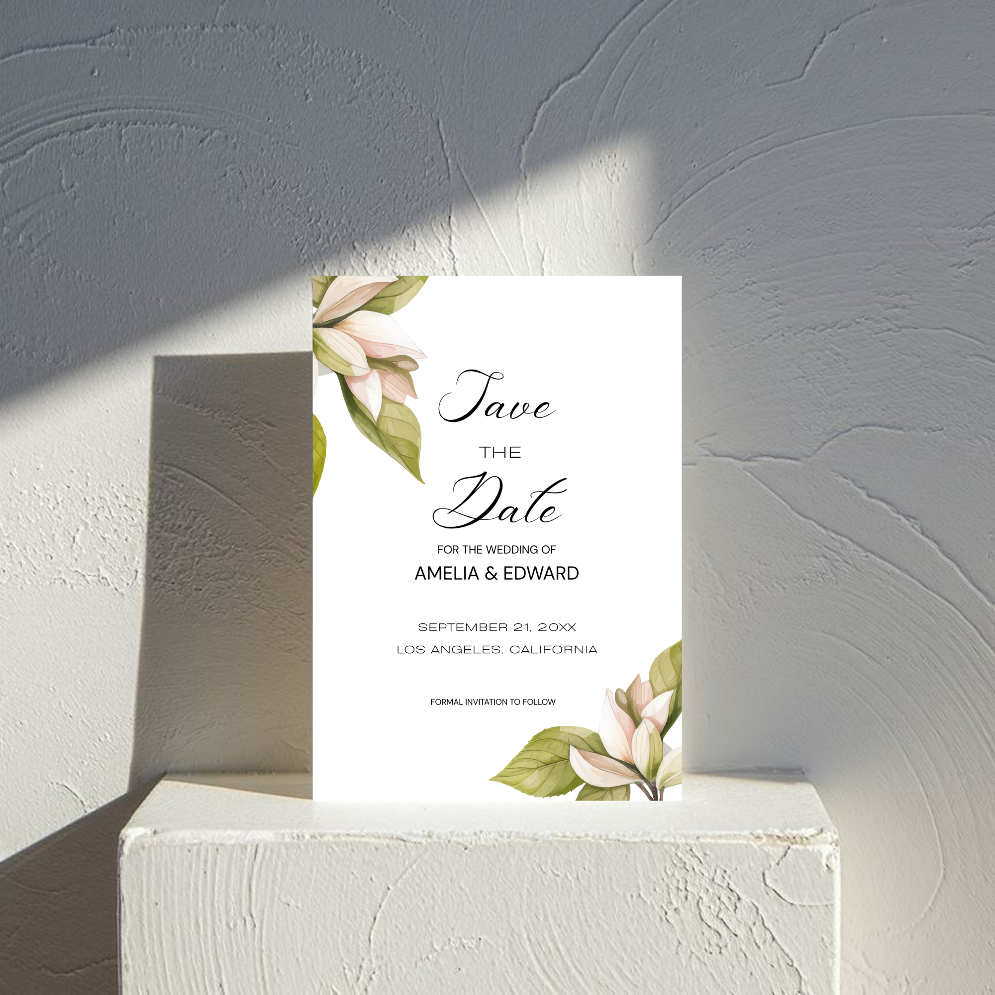 Botanical Save The Date Invite