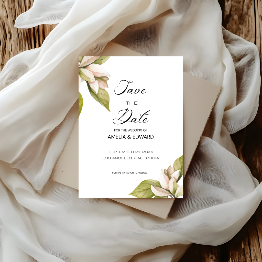 Botanical Save The Date Invite