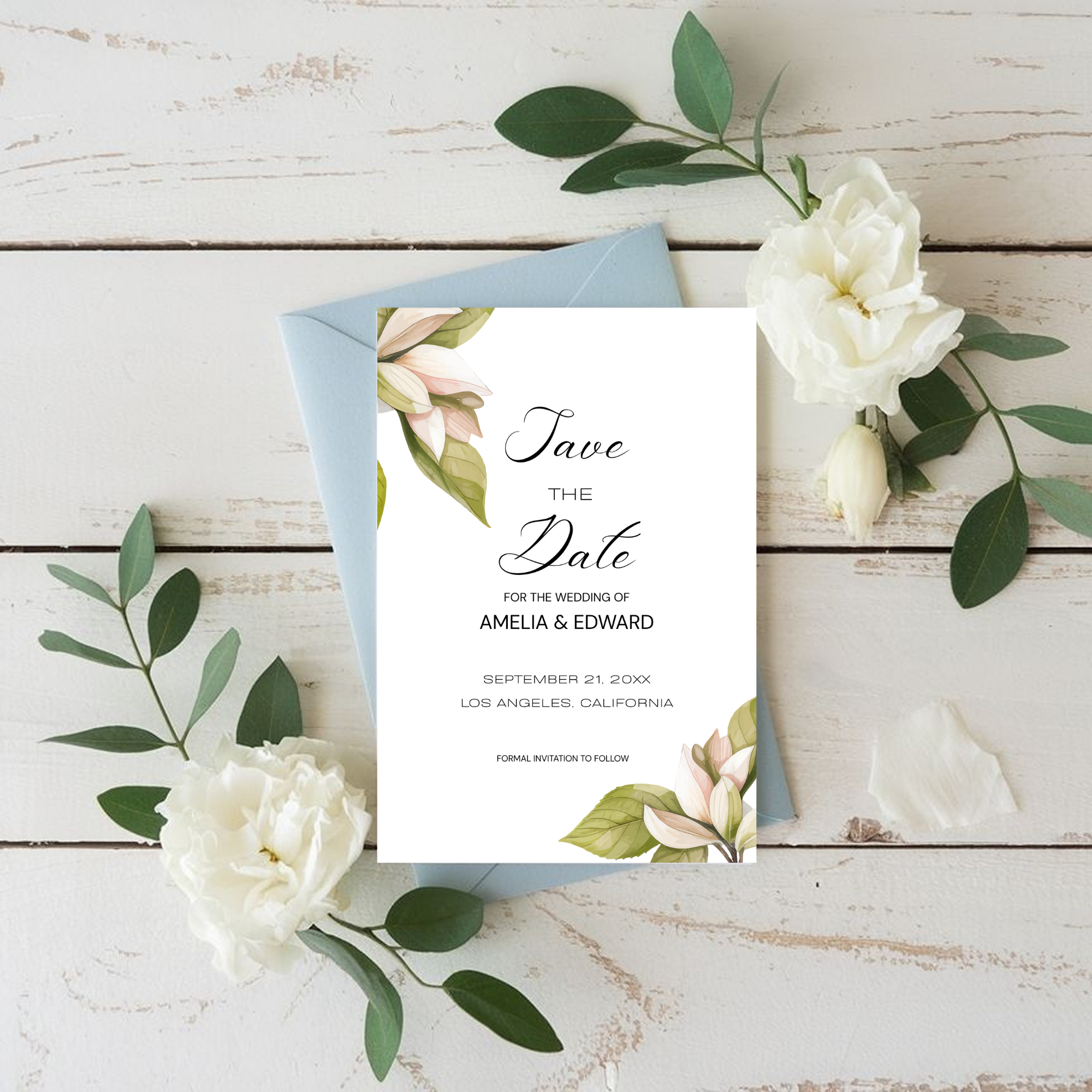 Botanical Save The Date Invite