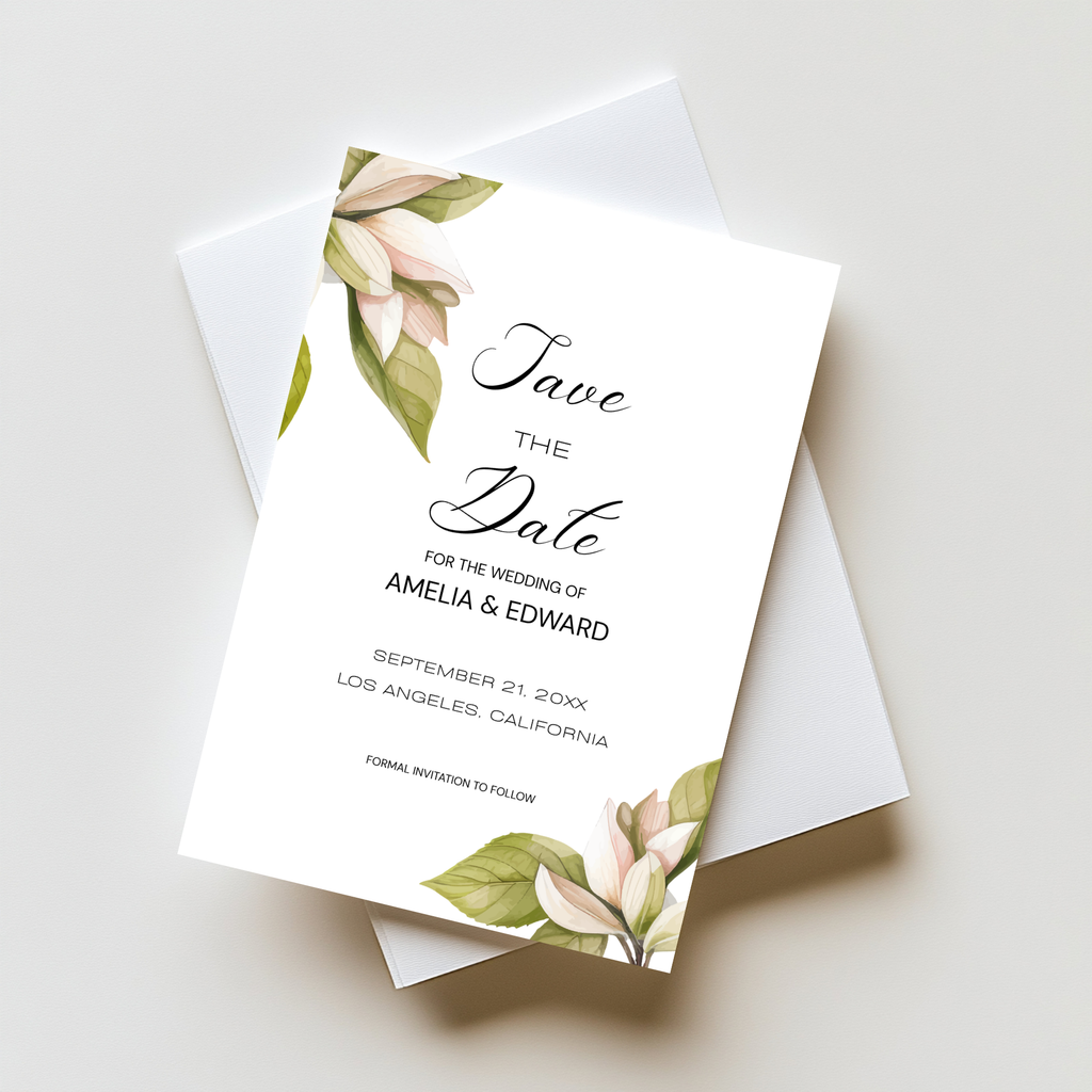 Botanical Save The Date Invite