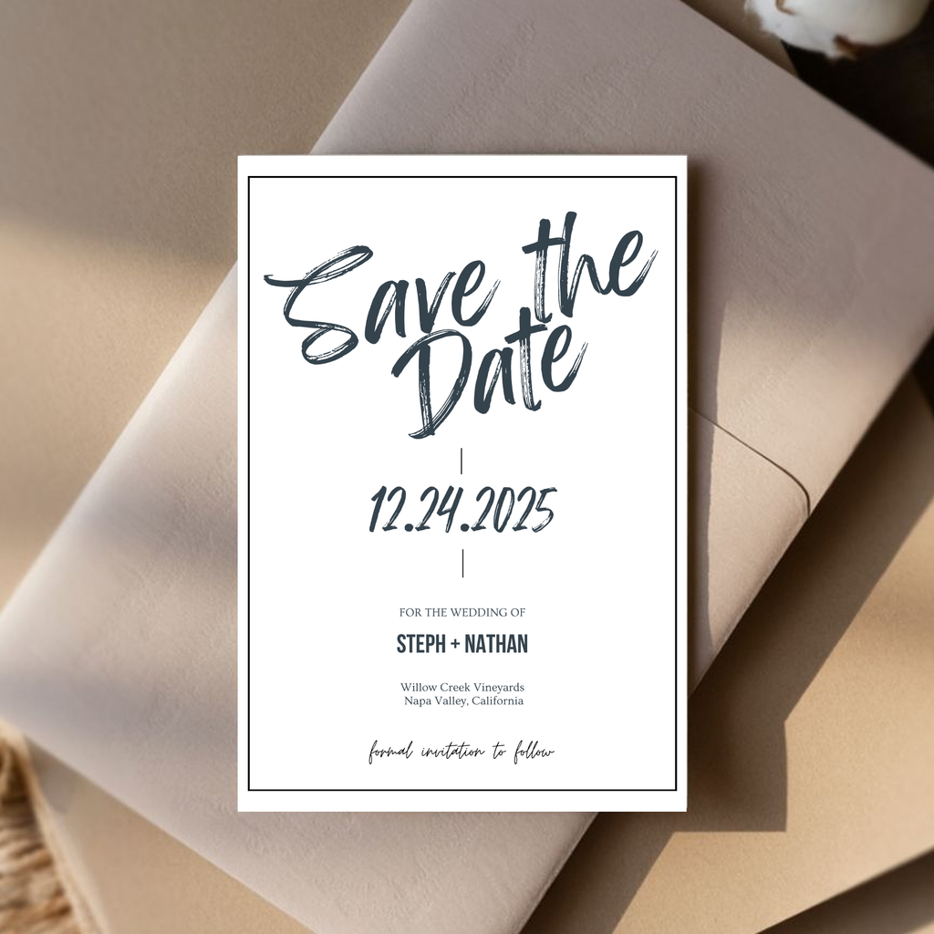Modern Save The Date Invite