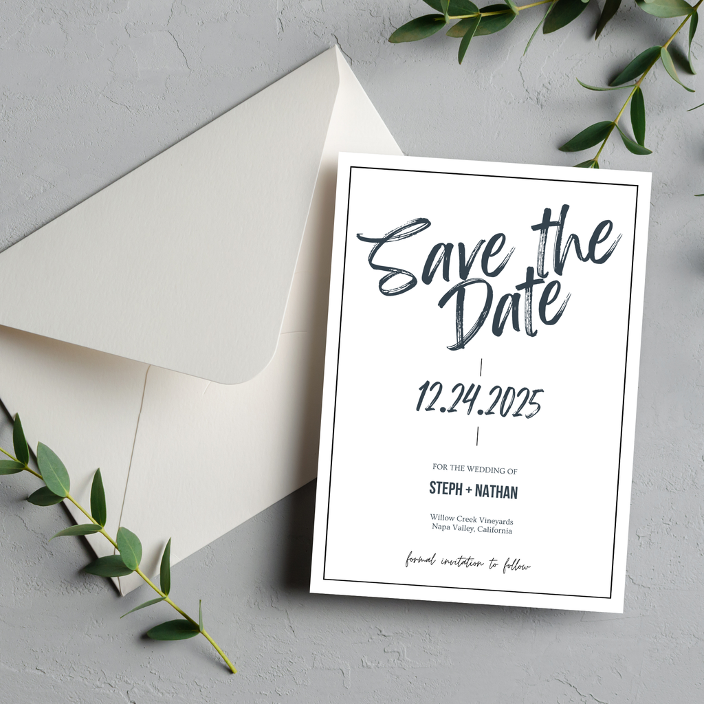 Modern Save The Date Invite