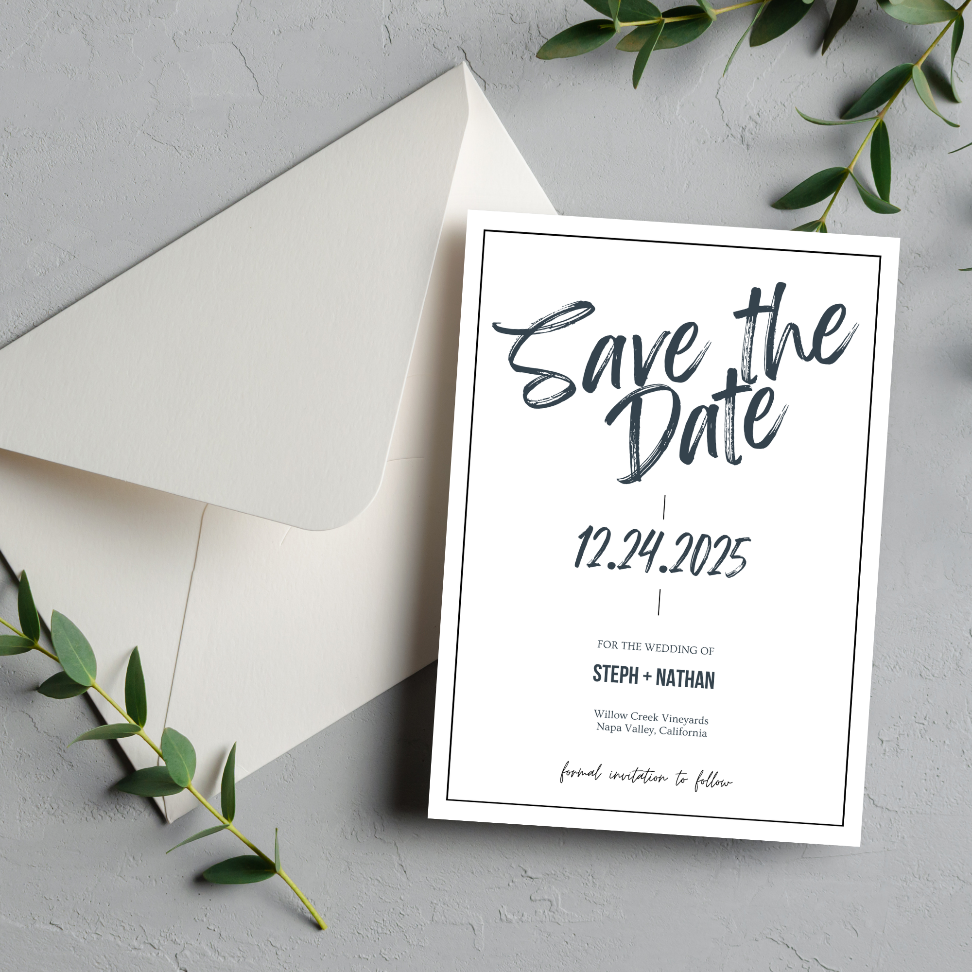 Modern Save The Date Invite