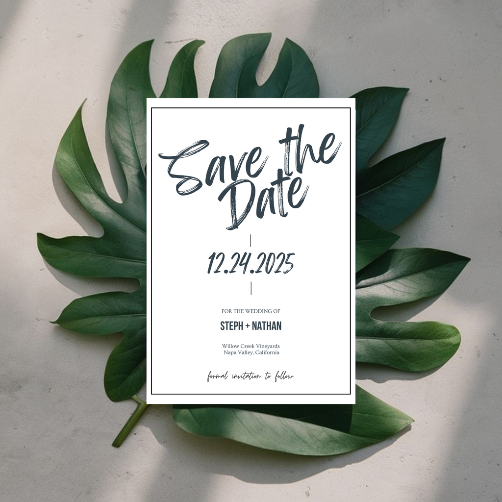 Modern Save The Date Invite