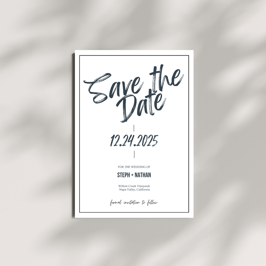 Modern Save The Date Invite